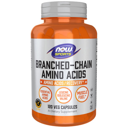 NOW Foods BCAAs 120 Veg Capsules – Leucine, Isoleucine & Valine