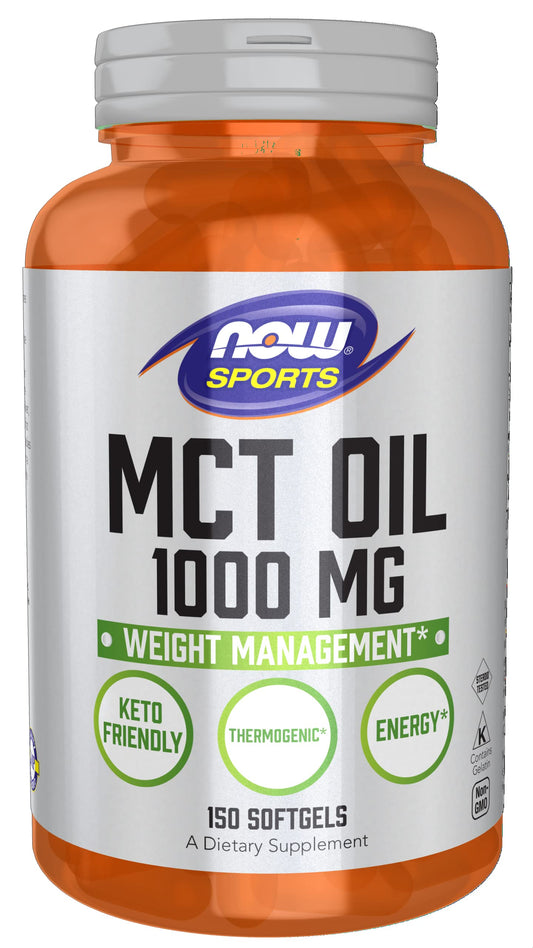 NOW Foods Sports Nutrition MCT Oil 1000 mg – 150 Softgels | Weight Management BritishVita | Premium UK Vitamins & Wellness Supplements