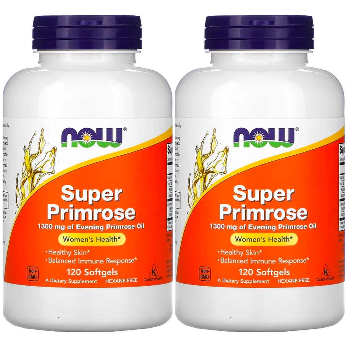 Now Foods Super Primrose 1300mg – 120 gels (Pack of 2) | GLA Omega-6