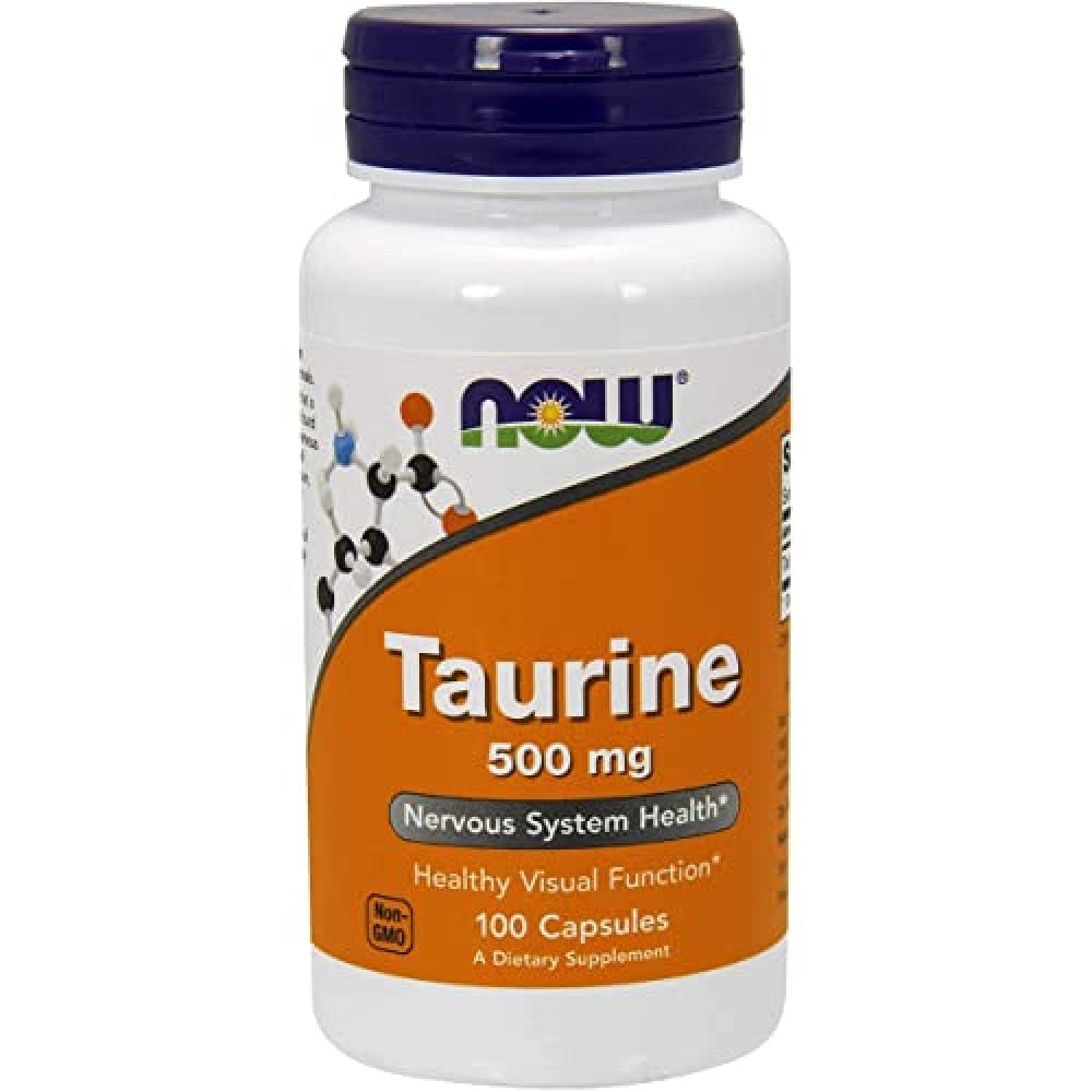 NOW Foods Taurine 500 mg Capsules, 100 CT