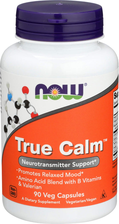 Now Foods True Calm Amino Relaxer 90 Caps Two-Pack | GABA & Relaxation Support
