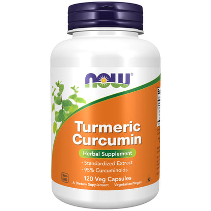 NOW Foods Turmeric Curcumin 120 Veg Capsules – Herbal Supplement