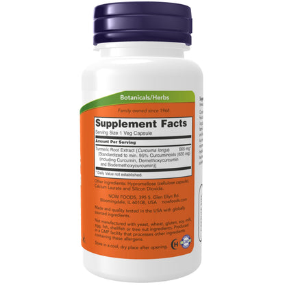 NOW Foods Turmeric Curcumin 95% Curcuminoids – 60 Veg Capsules