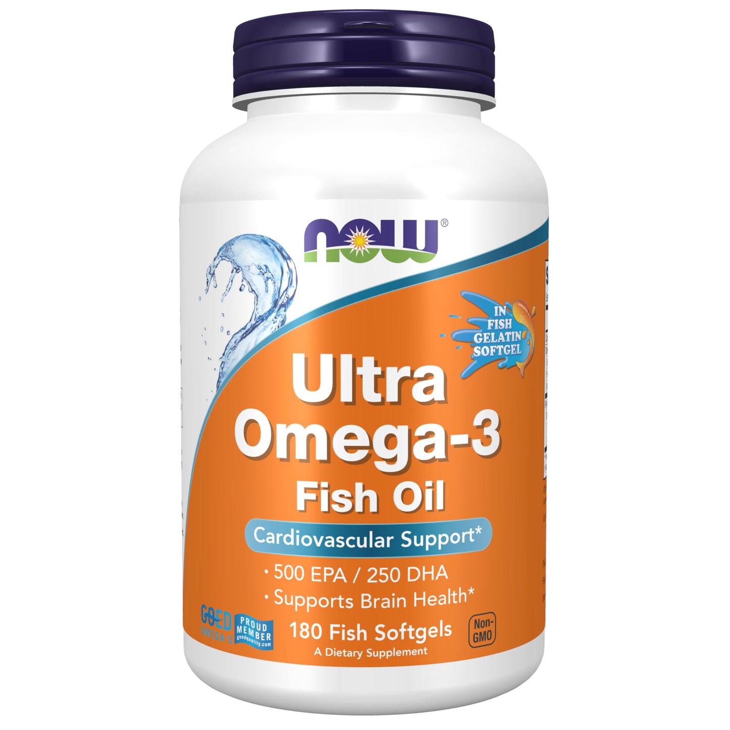 NOW Foods Ultra Omega-3 500 EPA / 250 DHA - 180 Fish Gelatin Softgels