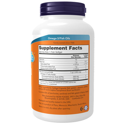 NOW Foods Ultra Omega-3 500 EPA / 250 DHA - 180 Fish Gelatin Softgels