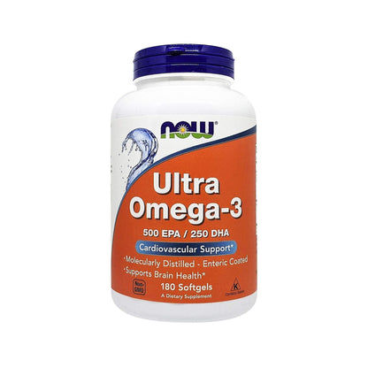 Now Foods Ultra Omega-3 Fish Oil 500 EPA 250 DHA – 180 Softgels