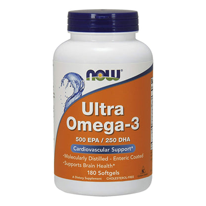 Now Foods Ultra Omega-3 Fish Oil 500 EPA 250 DHA – 180 Softgels