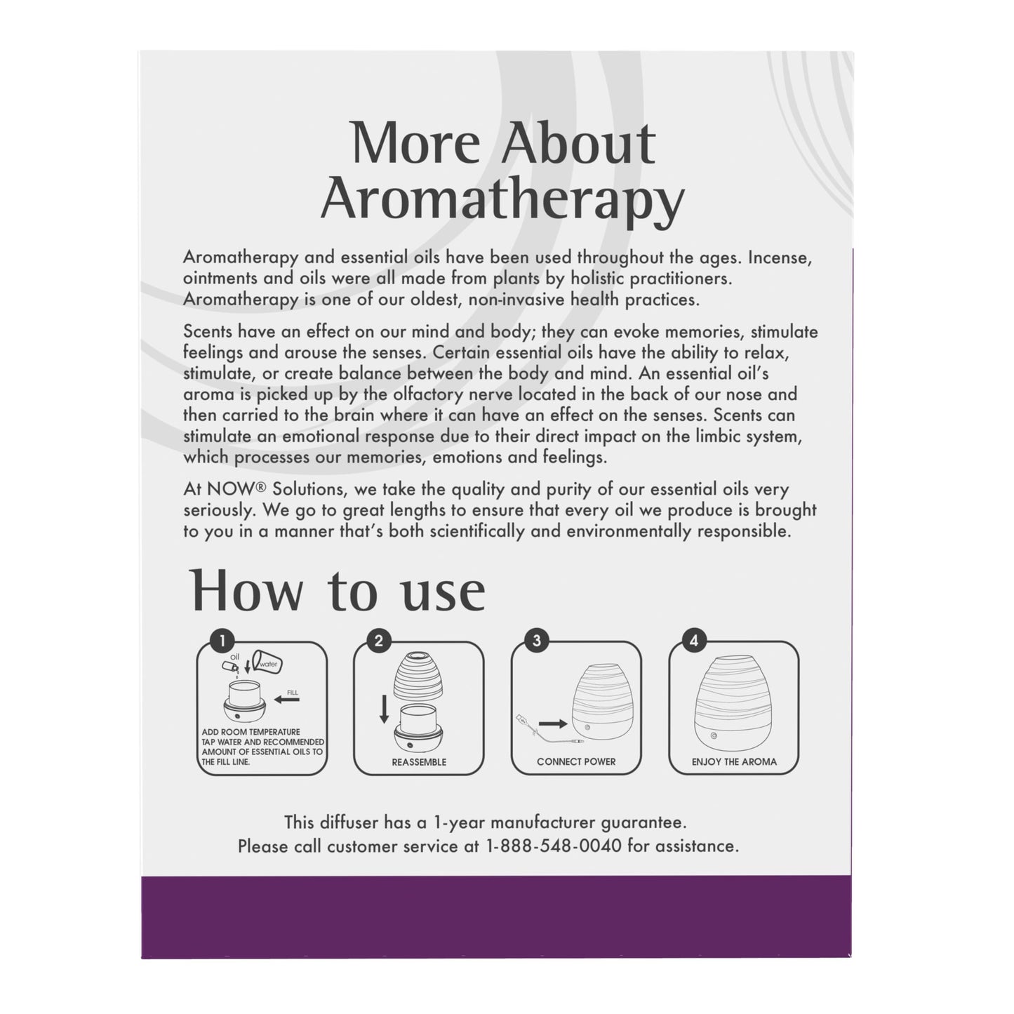 NOW Foods Ultrasonic USB Diffuser – Quiet, Heat-Free Aromatherapy with Color-Changing LED