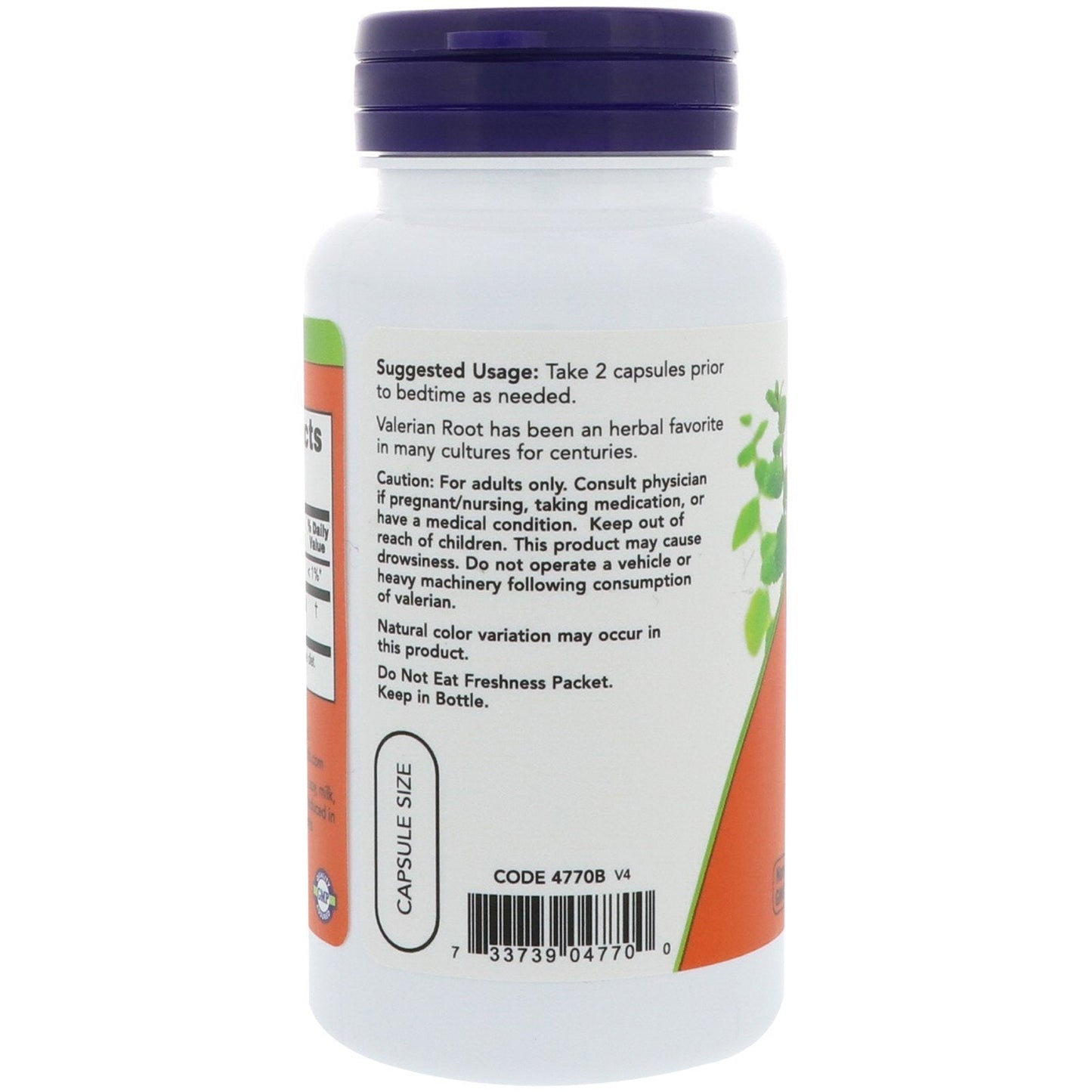 NOW Foods Valerian Root 500mg - 100 Capsules | Sleep Support