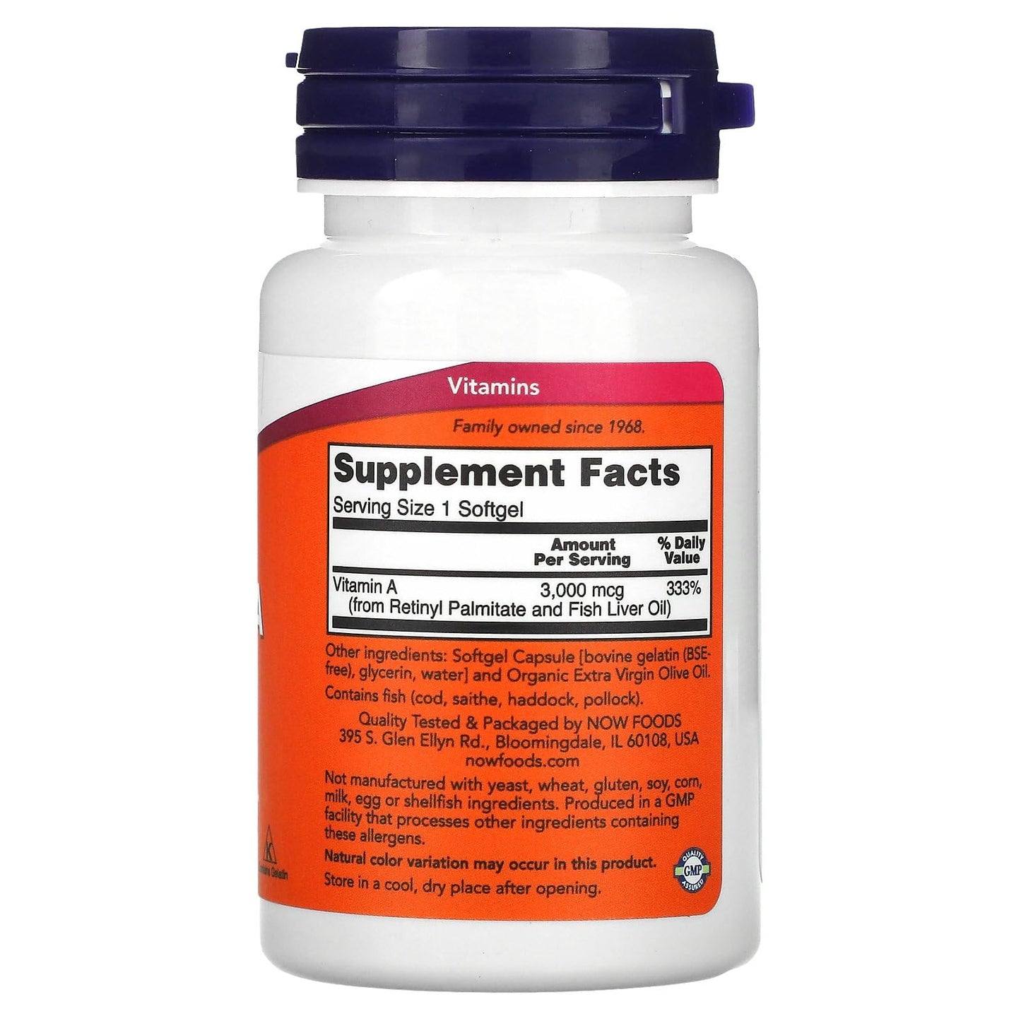 Now Foods Vitamin A 10,000 IU – 100 Softgels