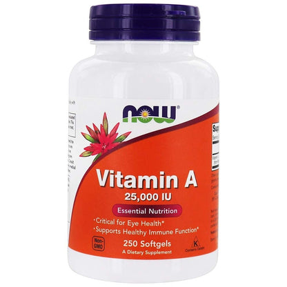 NOW Foods Vitamin A 25,000 IU Softgel — 250 Softgels