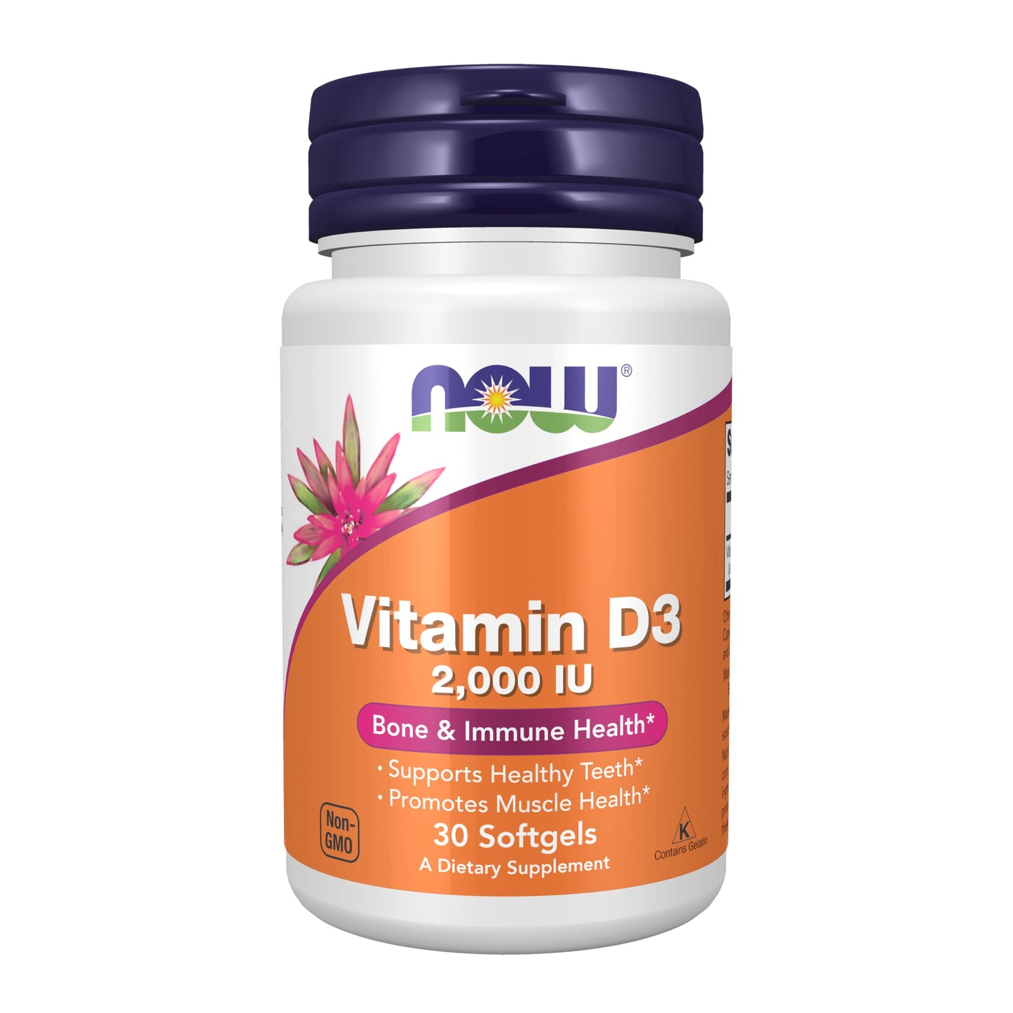 NOW Foods Vitamin D-3 2000 IU Softgels – High Potency, Immune & Bone Support