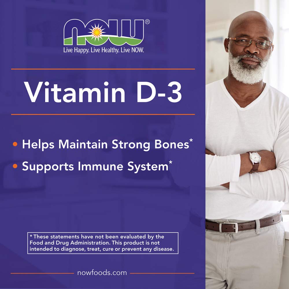 Now Foods Vitamin D3 5,000 IU – 240 Softgels (Pack of 2)
