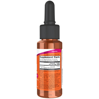NOW Foods Vitamin E-Oil Liquid D-Alpha Tocopherol 1 oz