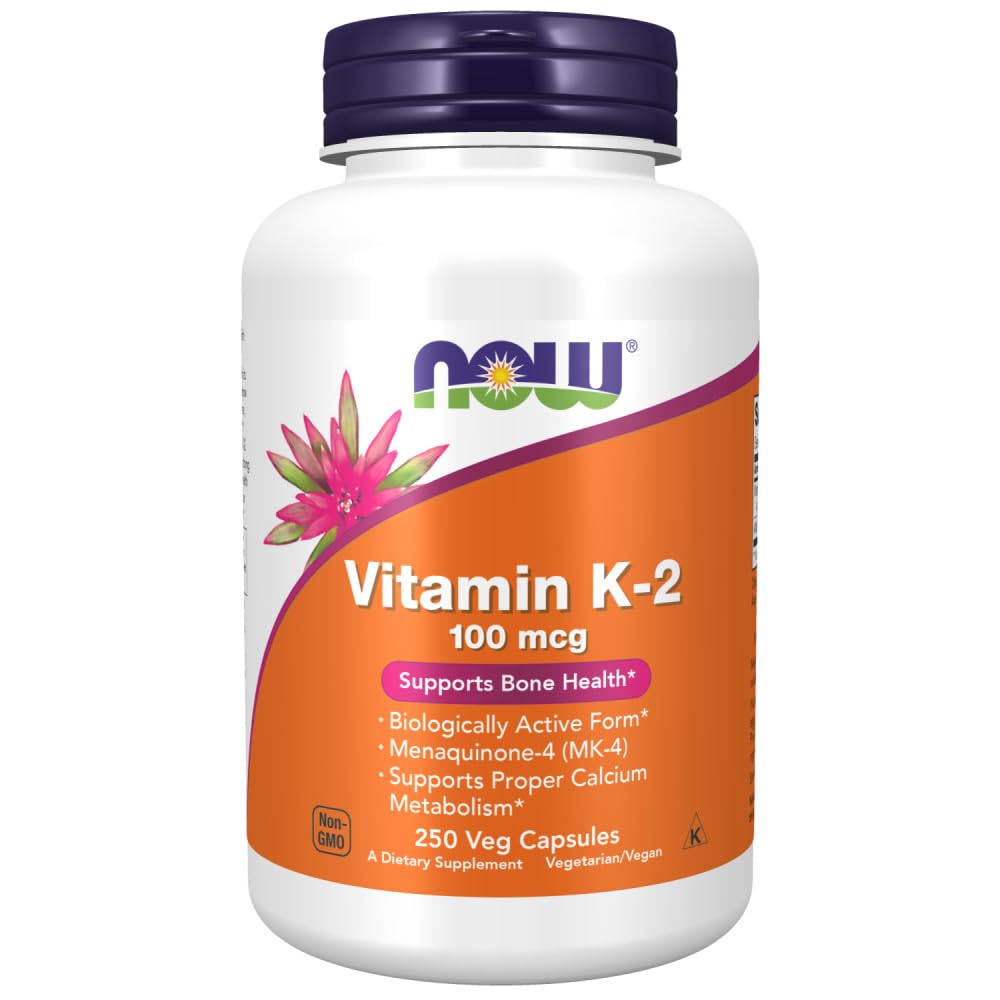NOW Foods Vitamin K-2 250 Veg Capsule | Menaquinone-4 for Bone & Artery Health