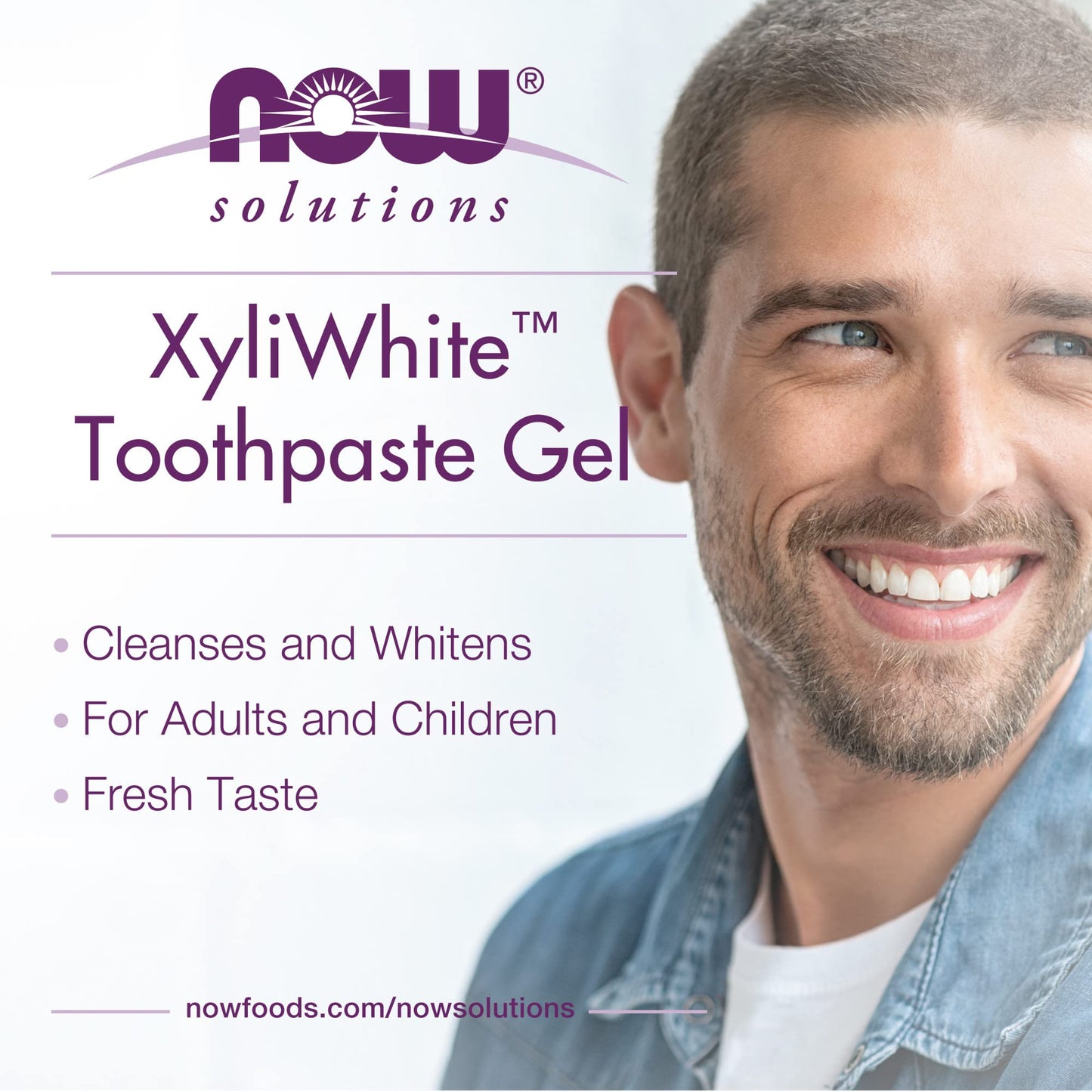 NOW Foods XyliWhite Toothpaste Gel – Fluoride-Free, Xylitol, Coconut Oil, Coconut-Mint