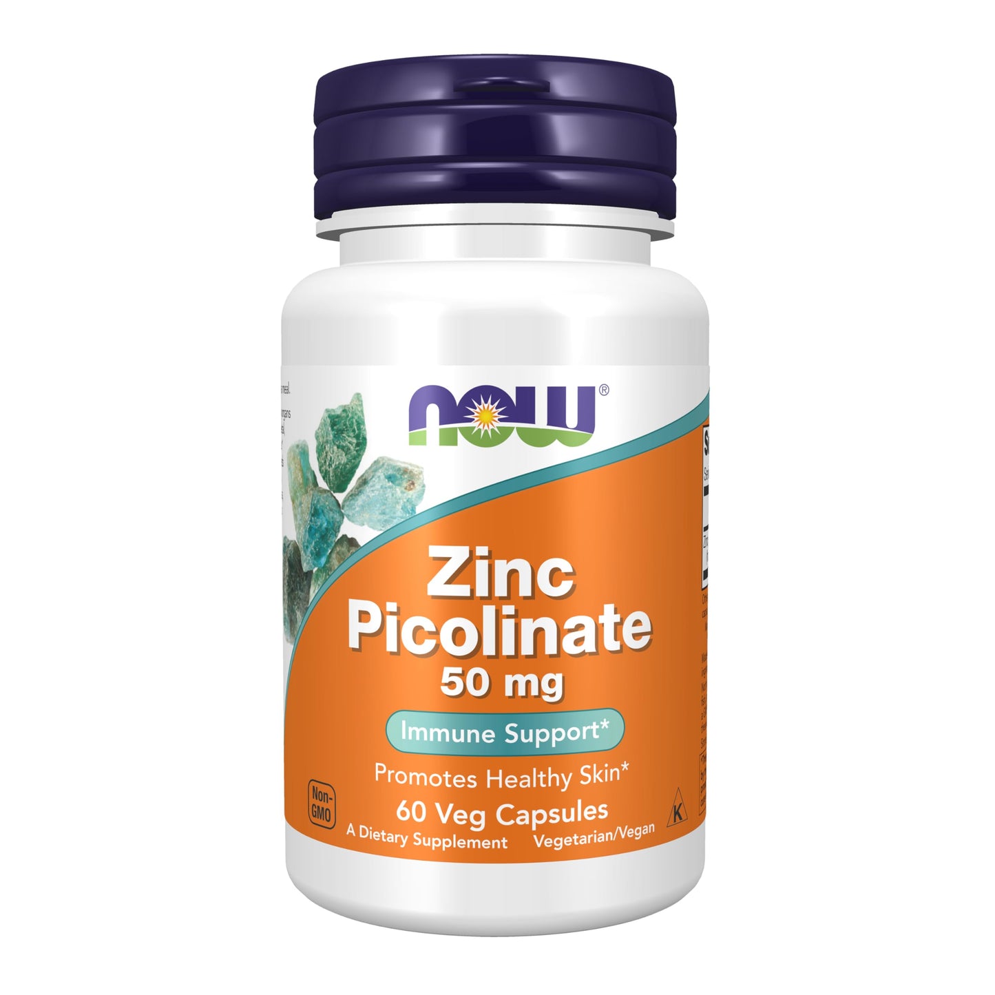 NOW Foods Zinc Picolinate 50 mg – Immune Support & Enzyme Function, 60 Veg Capsules