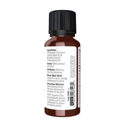 NOW Essential Oils Frankincense Oil Blend – 20% Frankincense in Jojoba, Centering Aromatherapy, 1 Oz