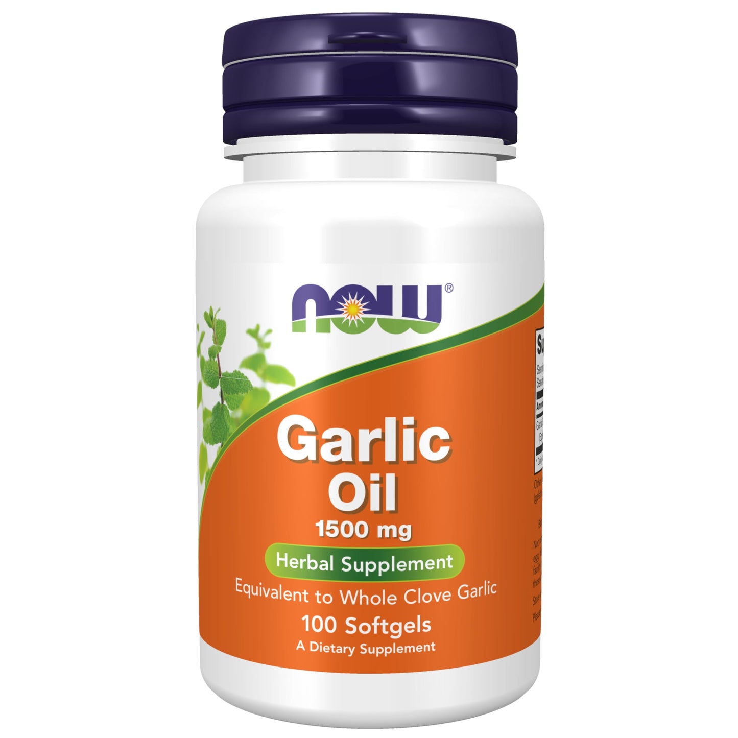 NOW Foods Garlic Oil 1500 mg – 100 Softgels | Whole Clove Garlic Equivalent