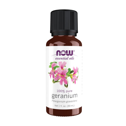 NOW Geranium Essential Oil – 100% Pure, Steam Distilled, 1 oz