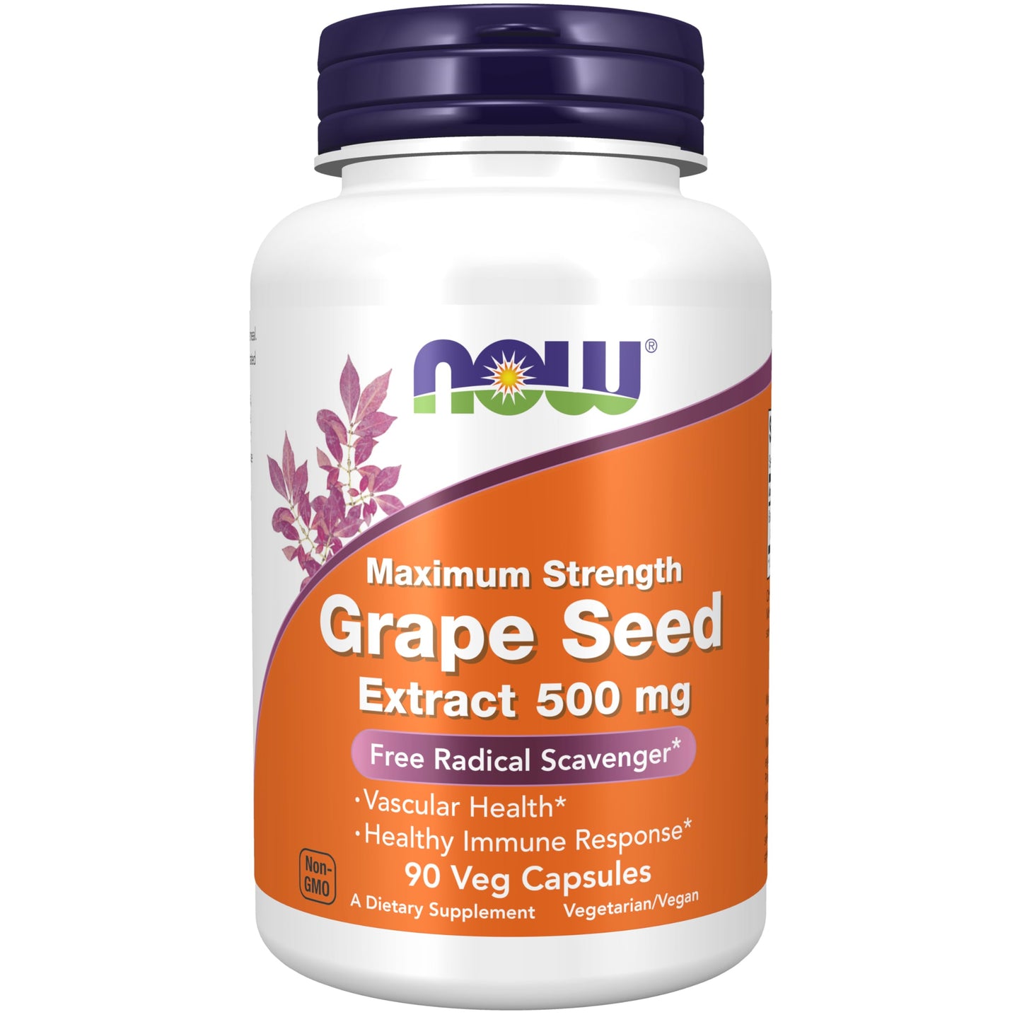 NOW Grape Seed Extract 500 mg | 90% Polyphenols | 90 Veg Capsules