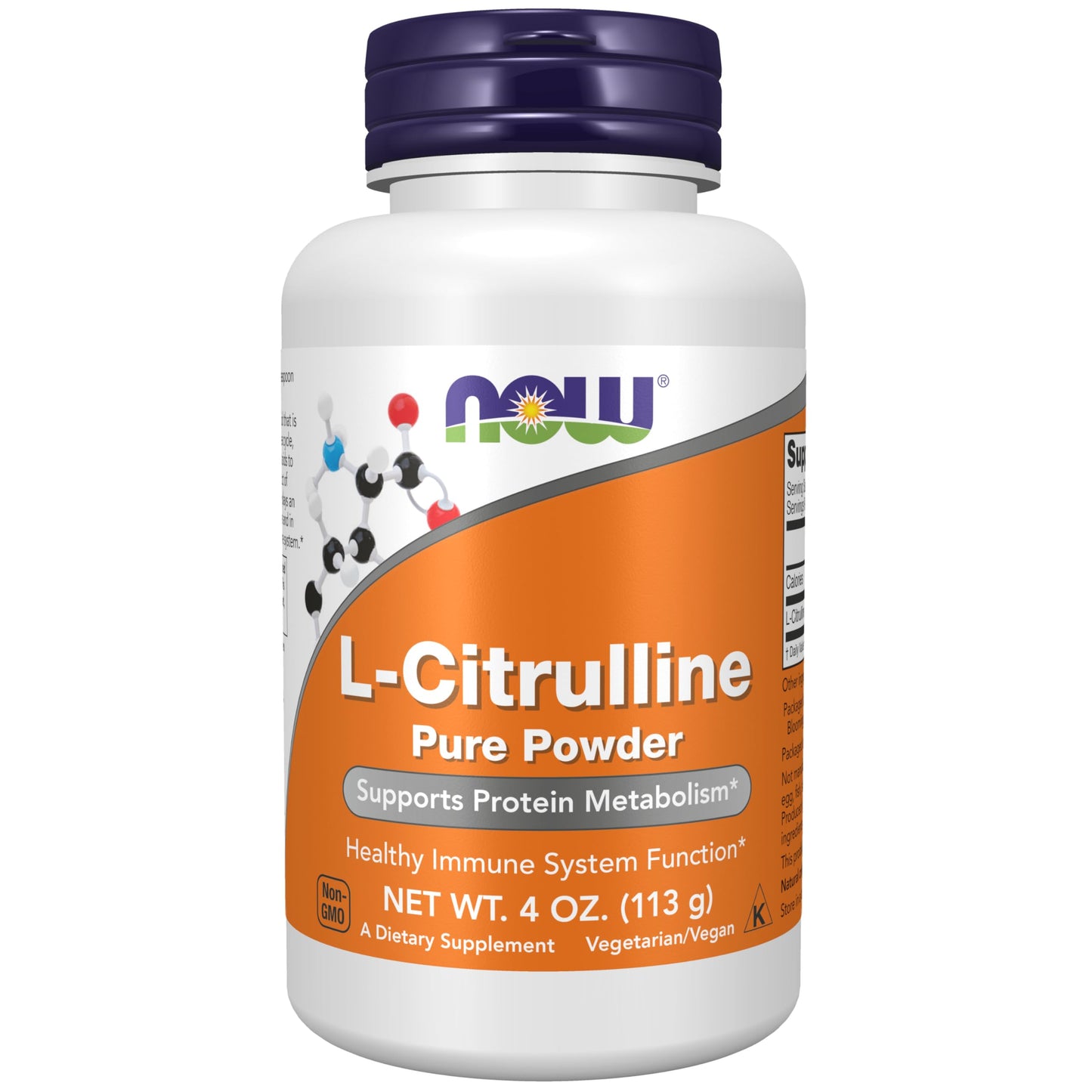 NOW L-Citrulline Pure Powder – Supports Protein Metabolism, 4 oz
