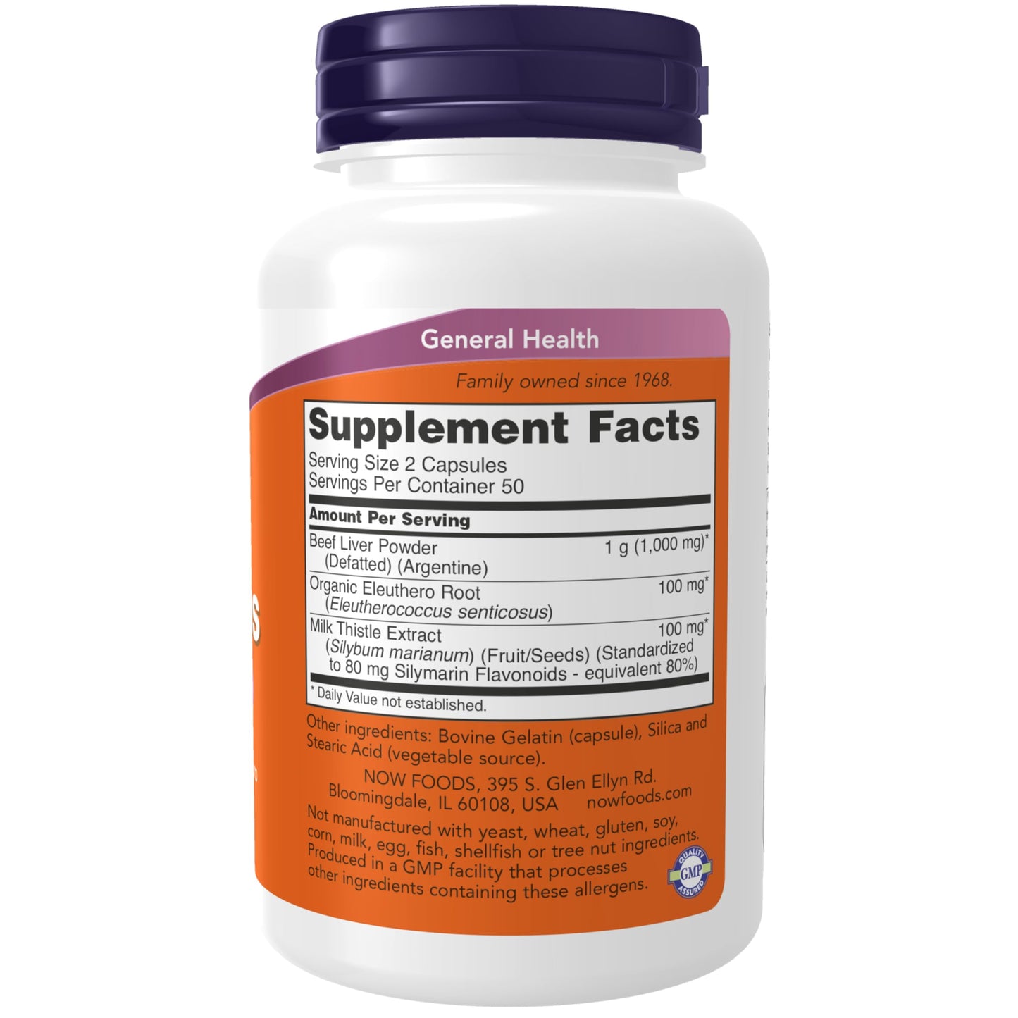 NOW Foods Liver Caps with Milk Thistle & Eleuthero - Supports Liver Health, 100 Capsules