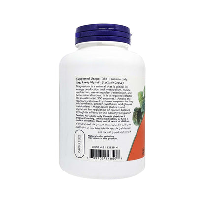 NOW Magnesium 400mg - 180 Veg Capsules | Supports Energy Production