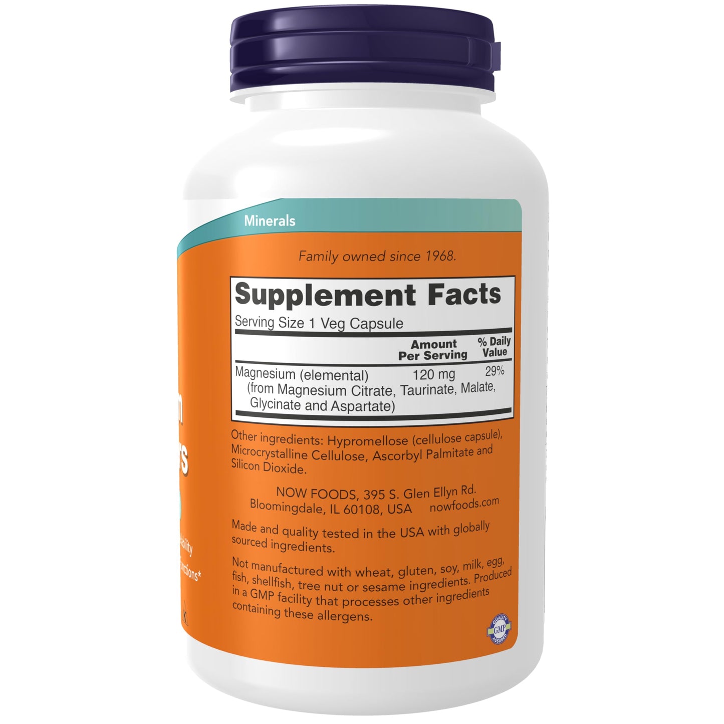 NOW Foods Magnesium Transporters - 5 Forms, 180 Veg Capsules