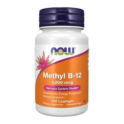 NOW Supplements Methyl B-12 (Methylcobalamin) 1,000 mcg Lozenges – Nervous System Health, Vegan