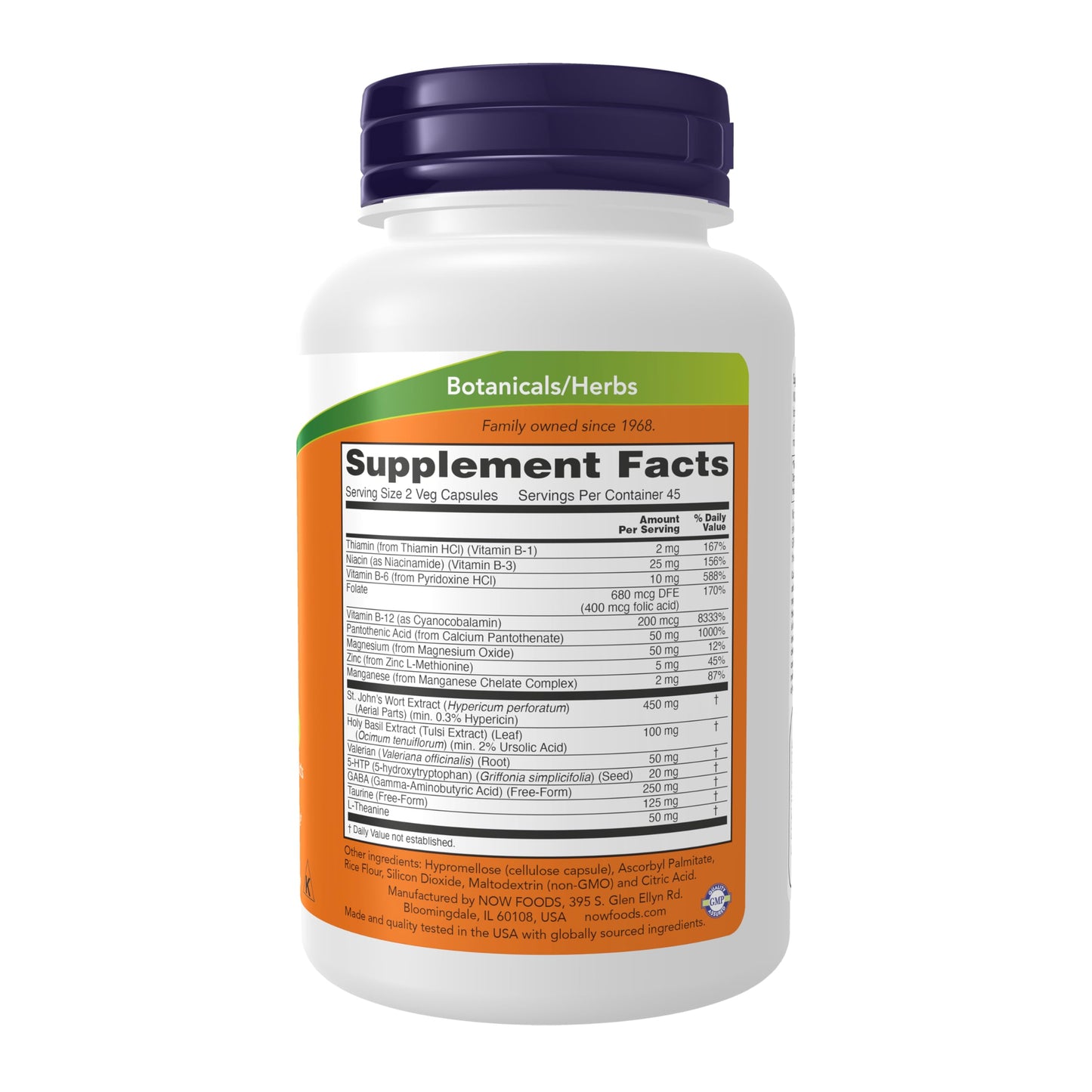 NOW Mood Support with St. John's Wort - Vitamins & Herbal Extracts, 90 Veg Capsules