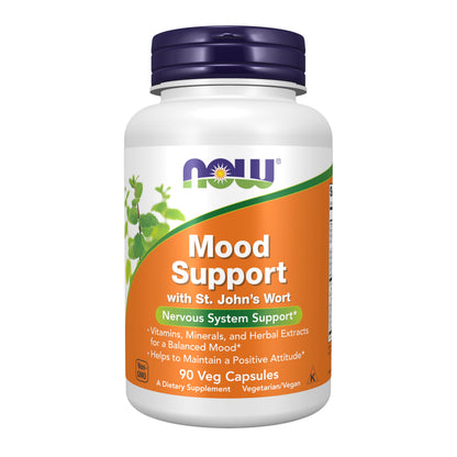 NOW Mood Support with St. John's Wort - Vitamins & Herbal Extracts, 90 Veg Capsules
