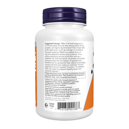 NOW Supplements, NAC (N-Acetyl Cysteine) 600 mg Pure Powder, Free Radical Protection*, Cellular Health*, Immune System Function* 4-Ounce (113 g)