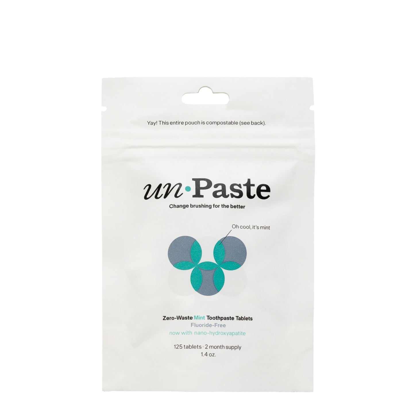 Nano-Hydroxyapatite Toothpaste Tablets - Fluoride-Free Mint, 125ct (2-Month Supply)