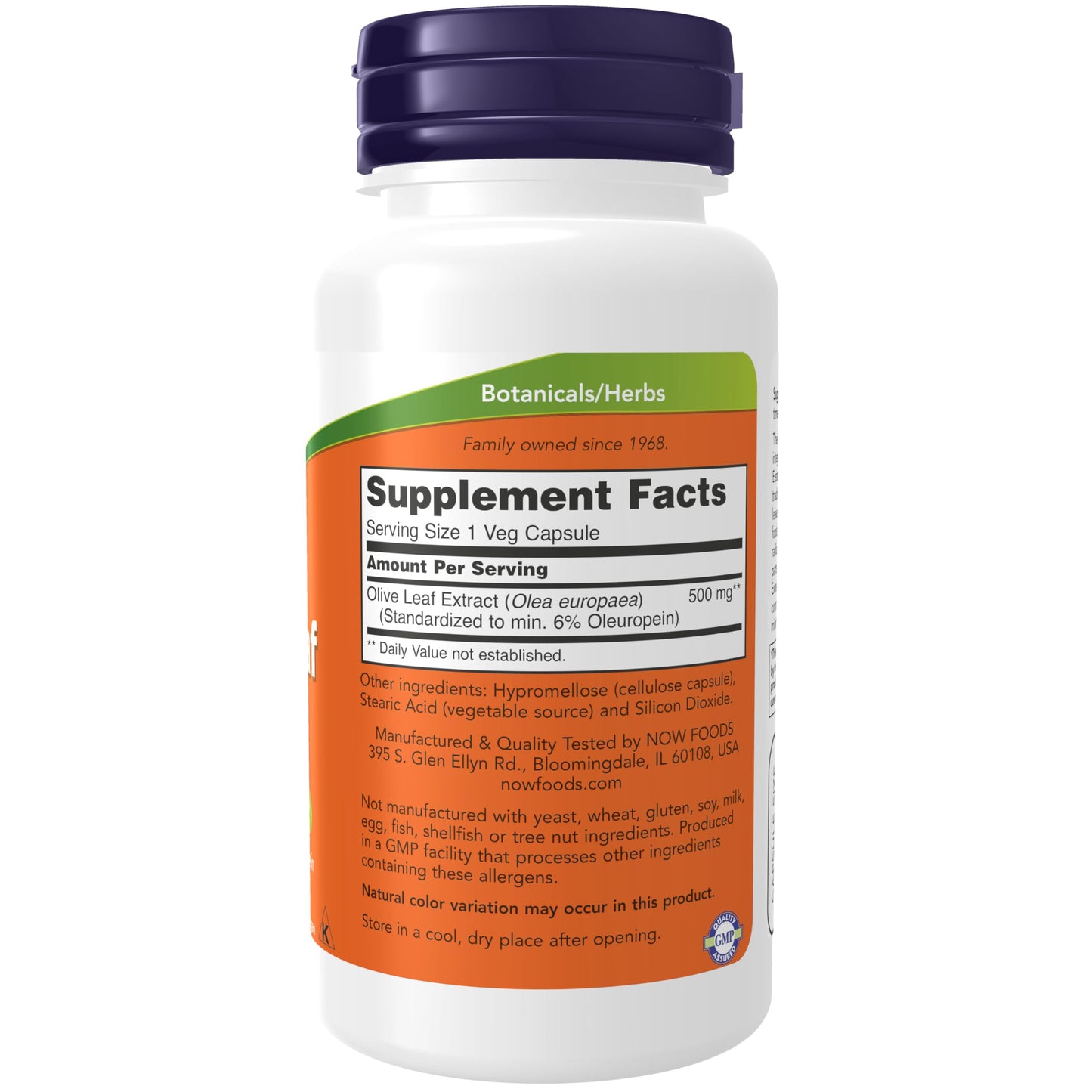 NOW Foods Olive Leaf Extract 500 mg – Free Radical Scavenger, 60 Veg Capsules