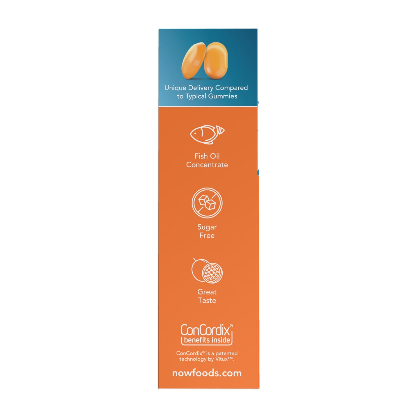 NOW Supplements Omega-3 Fish Oil Gummy Chews – Orange Passion Fruit Flavor – 36 Count