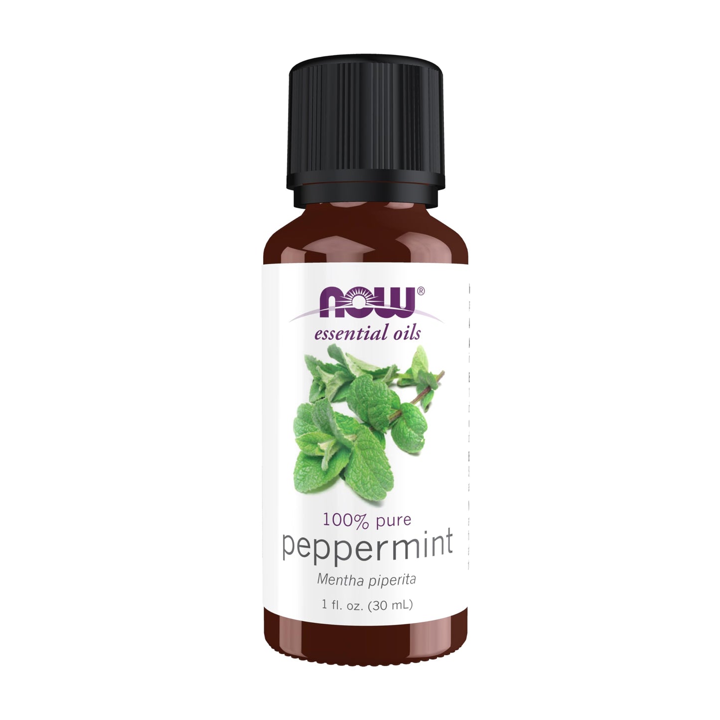 NOW Peppermint Essential Oil - 1 oz | Pure, Steam Distilled, Vegan