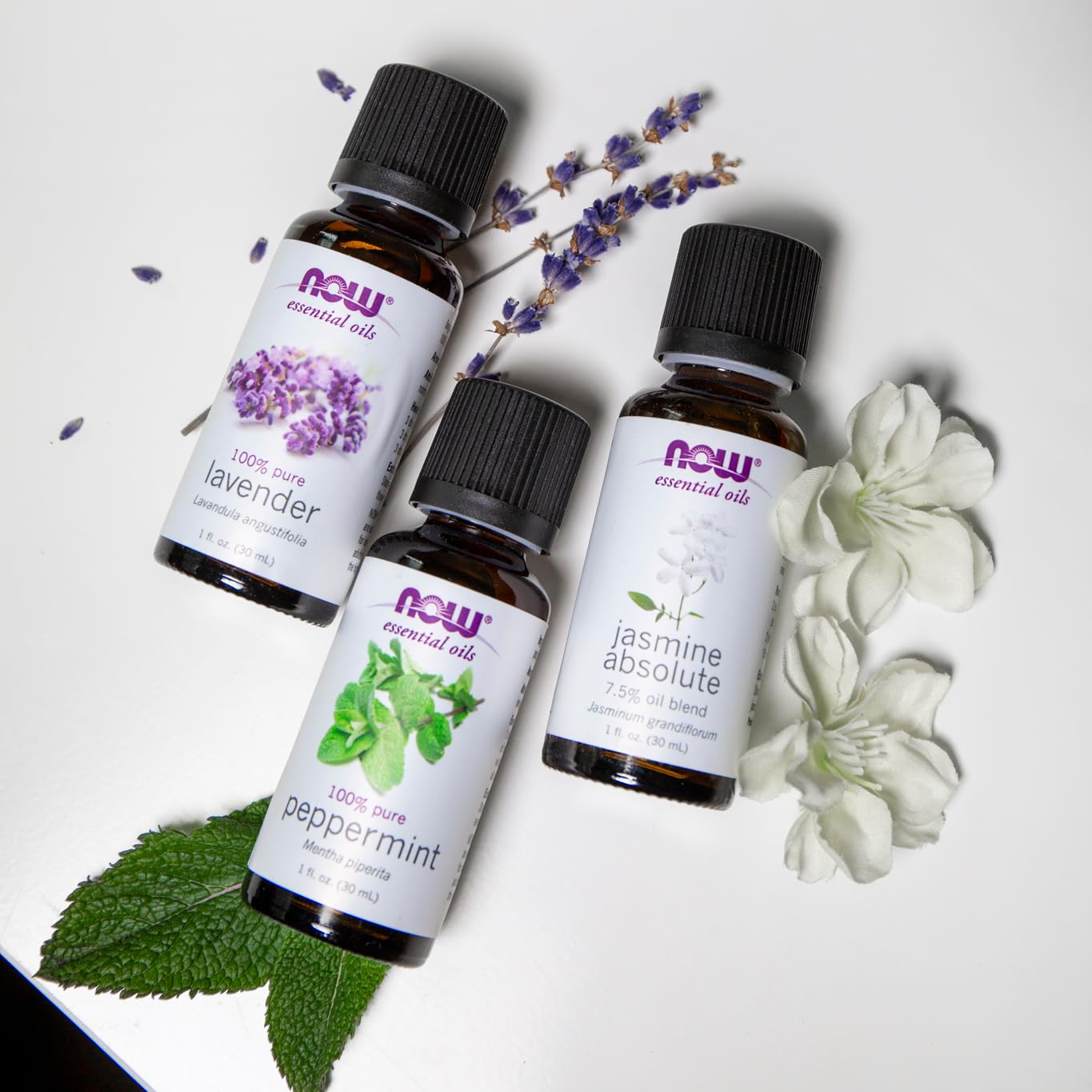 NOW Peppermint Essential Oil - 1 oz | Pure, Steam Distilled, Vegan