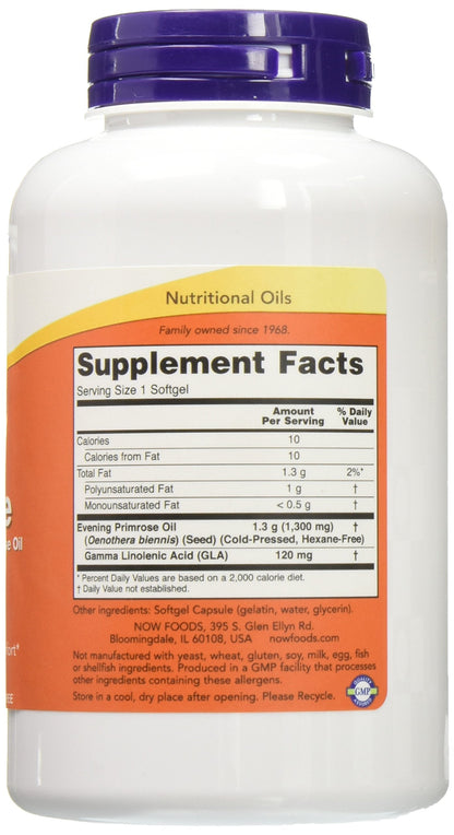 Now Foods Super Primrose 1300mg – 120 gels (Pack of 2) | GLA Omega-6