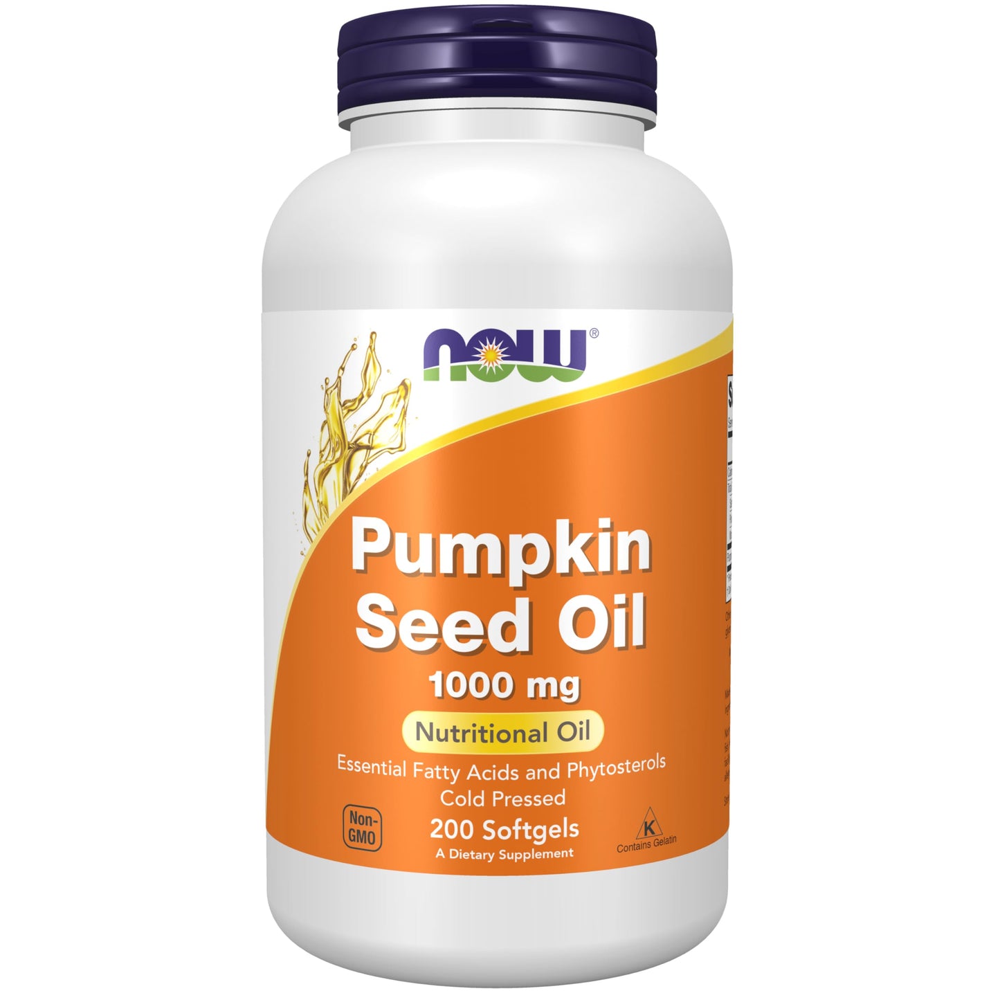 NOW Supplements Pumpkin Seed Oil 1000 mg – Cold Pressed, 200 Softgels