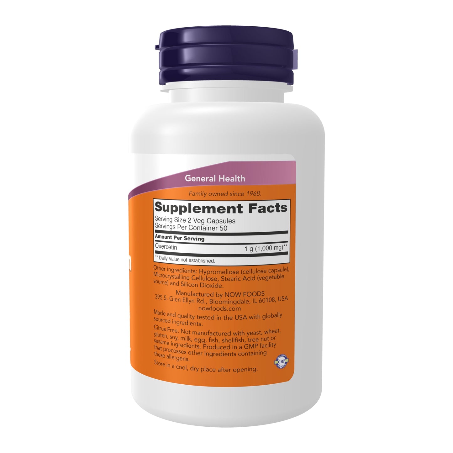 NOW Quercetin 500mg – 100 Veg Capsules | Immune Support