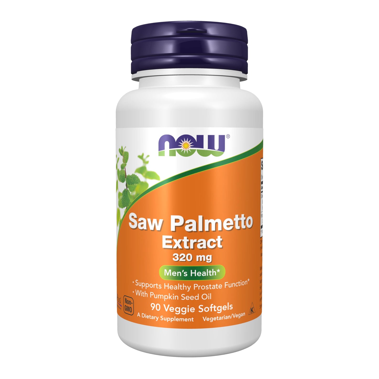 NOW Supplements Saw Palmetto Extract 320 mg with Pumpkin Seed Oil – Men’s Health Prostate Support, 90 Veg Softgels