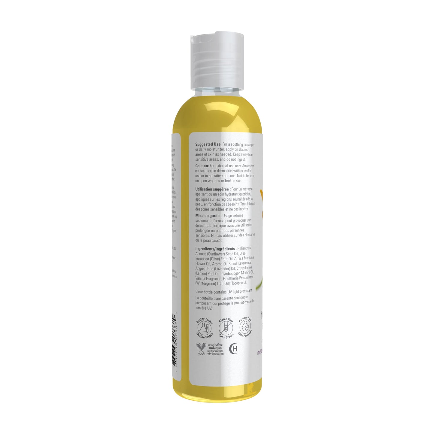 NOW Solutions Arnica Soothing Massage Oil – Comforting Antioxidant Blend, 8 oz