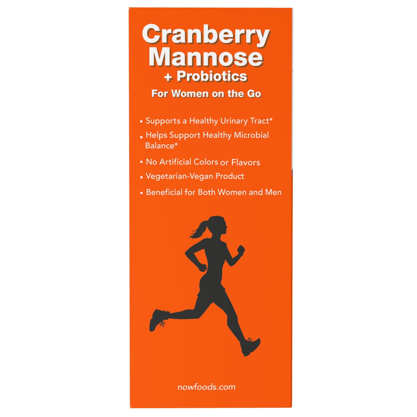 NOW Supplements Cranberry Mannose + Probiotics – 24/Box, 10 Probiotic Strains