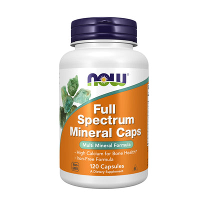 NOW Supplements Full Spectrum Mineral Caps – Multi Mineral Formula, 120 Veg Capsules