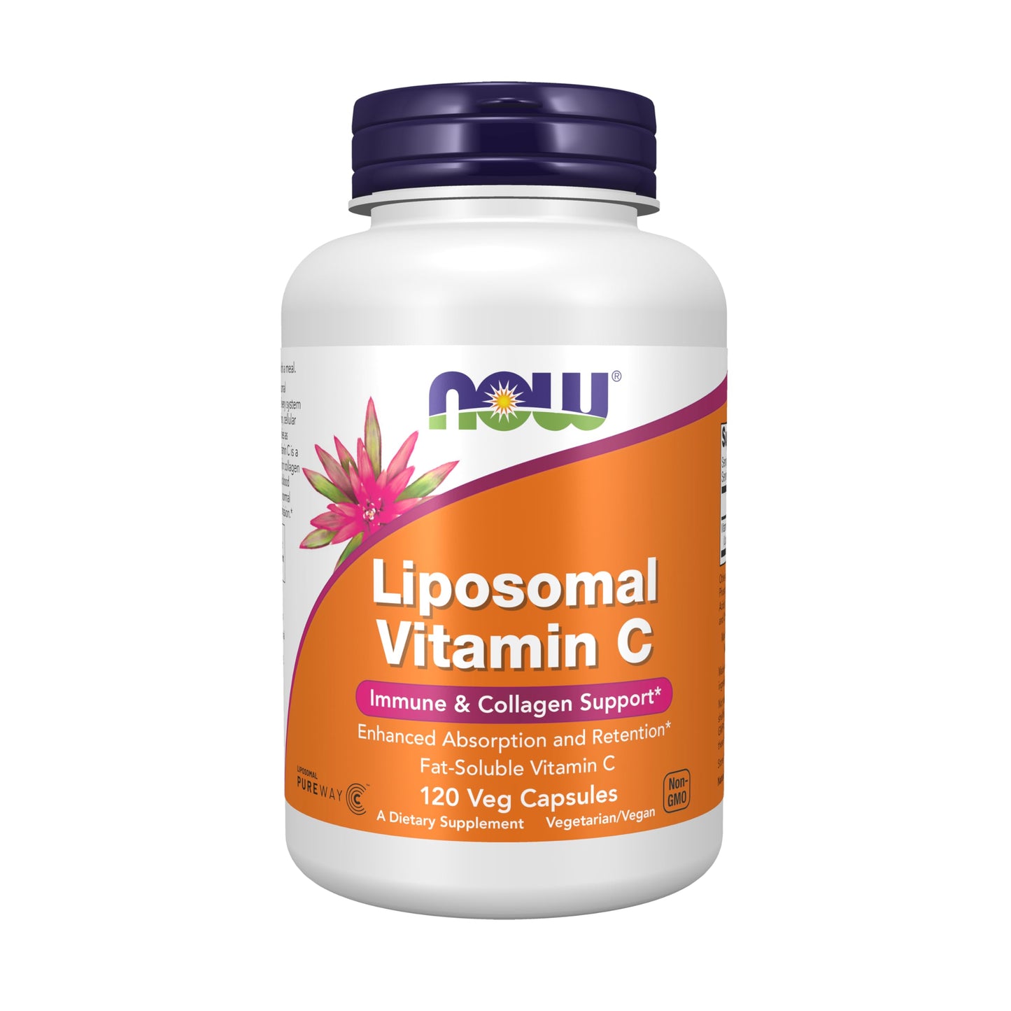 NOW Supplements Liposomal Vitamin C – Immune & Collagen Support, 120 Veg Capsules