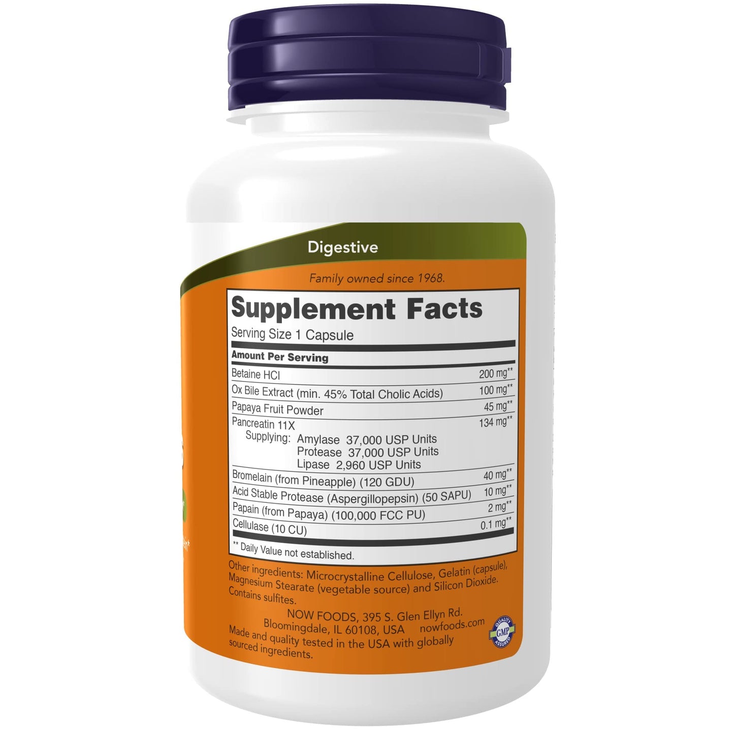 NOW Supplements Super Enzymes 90 Capsules – Bromelain, Ox Bile, Pancreatin & Papain