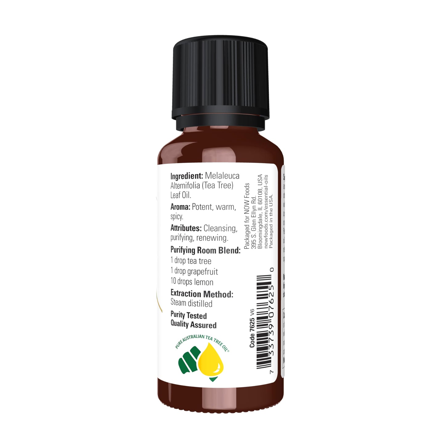 NOW Foods Tea Tree Oil 1 oz – 100% Pure, Steam Distilled, Vegan, Child-Resistant Cap