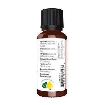 NOW Foods Tea Tree Oil 1 oz – 100% Pure, Steam Distilled, Vegan, Child-Resistant Cap