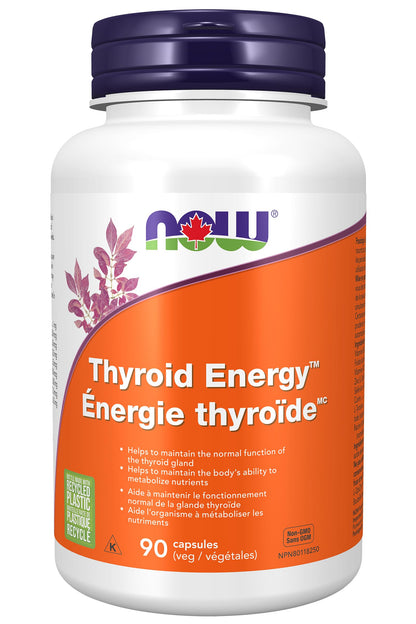 NOW Foods Thyroid Energy™ – Iodine & Tyrosine Plus Selenium, Zinc & Copper | 90 Veg Capsules